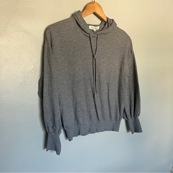 Workshop Republic Clothing Drawstring Cotten Hoodie Sweatshirt Grey Small - Picture 2 of 10